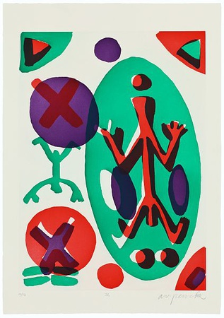 Serie Ii Ich (Gruen-Lila) by A. R. Penck Pricing Limited Edition Print image