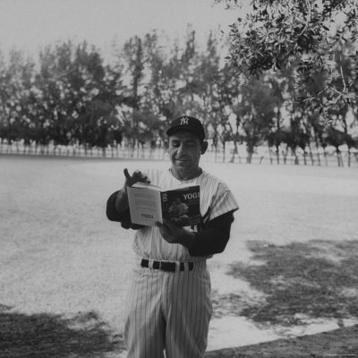 Yankee's Yogi Berra Hamming It Up For The Camera During Spring Training by Tony Kubek Pricing Limited Edition Print image