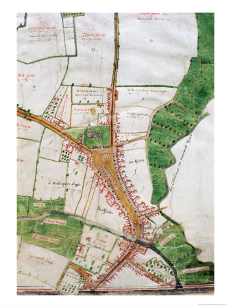 Detail From A Map Of Chelmsford, 1591 by John Walker Pricing Limited Edition Print image