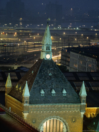 Rooftop Of Copenhagen Central Station, Copenhagen, Denmark by Jon Davison Pricing Limited Edition Print image