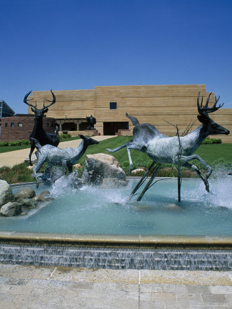 Running Deer Sculpture, Eiteljorg Museum, In by Mark Gibson Pricing Limited Edition Print image