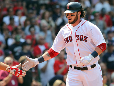 Boston, Ma - May 28: Jarrod Saltalamacchia by Jim Rogash Pricing Limited Edition Print image