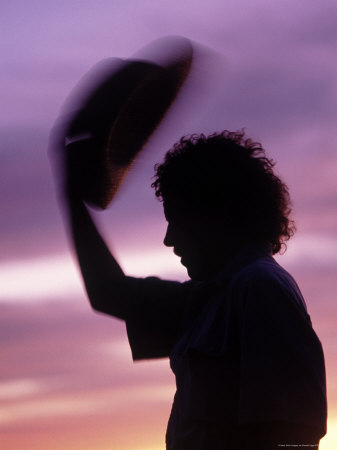 Silhouette Of Man Taking Off Hat by Donald Higgs Pricing Limited Edition Print image