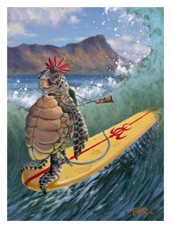 Turtle Surfing by Walter Thor Pricing Limited Edition Print image