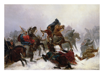 King Sverre Escapes, 1862 (Oil On Canvas) by Peter Nicolai Arbo Pricing Limited Edition Print image