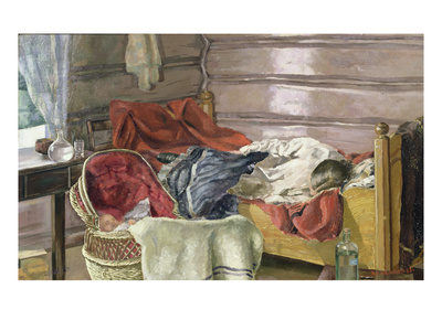 After A Sleepless Night, 1893 (Oil On Canvas) by Kalle Lochen Pricing Limited Edition Print image