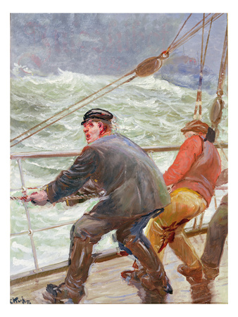 Haul Windward (Oil On Canvas) by Christian Krohg Pricing Limited Edition Print image