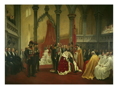 The Coronation Of Oscar Ii In Trondheim Cathedral On 18Th July, 1875 (Oil On Canvas) by Knud Bergslien Pricing Limited Edition Print image