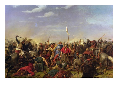 Battle Of Stamford Bridge, 1870 (Oil On Canvas) by Peter Nicolai Arbo Pricing Limited Edition Print image