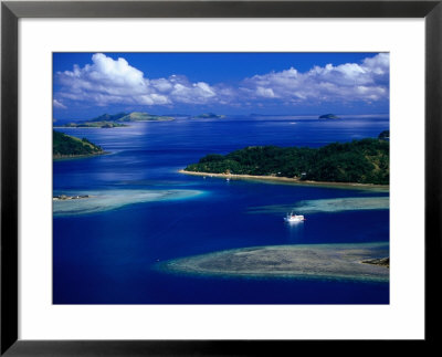 Aerial View Of Island, Fiji by David Wall Pricing Limited Edition Print image