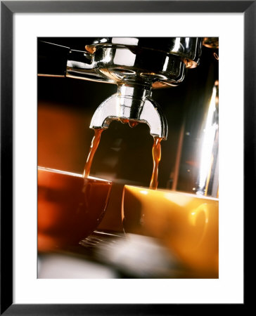 Two Cups Under A Coffee Machine by Ludger Rose Pricing Limited Edition Print image