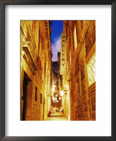 Narrow Street At Dusk, Dubrovnik, Dalmatia, Croatia, Europe by John Miller Pricing Limited Edition Print image