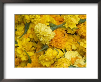 Yellow Carnations For Sale For Temple Offerings In Little India, Singapore, South East Asia by Amanda Hall Pricing Limited Edition Print image
