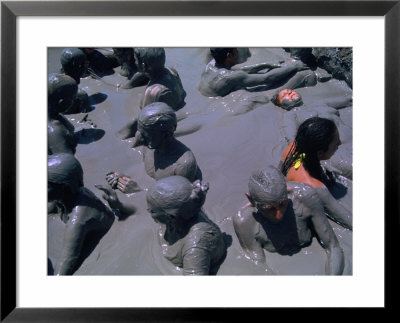 Taking A Mud Bath In The Crater Of Volcan De Lodo El Totumo Near Cartagena, Bolivar, Colombia by Krzysztof Dydynski Pricing Limited Edition Print image