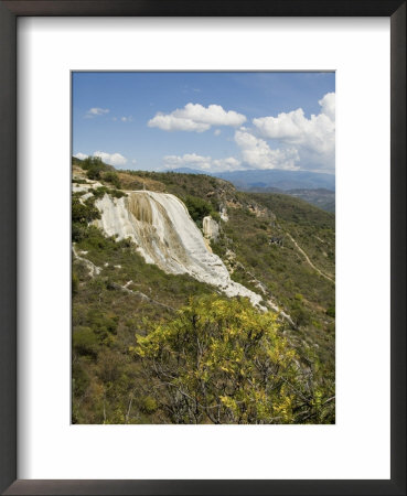 Hierve El Agua, Water Rich In Minerals Bubbles Up From The Mountains And Pours Over Edge, Oaxaca by R H Productions Pricing Limited Edition Print image