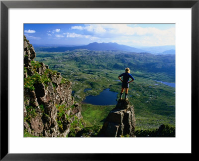 Walker Looking Towards Suilven From Stac Pollaigh, Scotland by Grant Dixon Pricing Limited Edition Print image