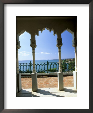 View To Sea Through Moorish Arches At Palacio De Valle, Cienfuegos, Cuba, West Indies by Lee Frost Pricing Limited Edition Print image