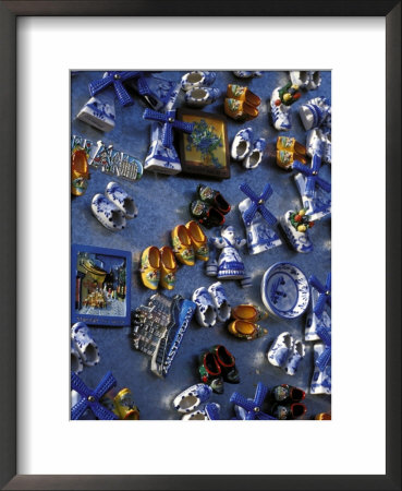 View Of Ceramic Magnet Souvenirs Of Clogs And Windmills For Sale, Amsterdam The Netherlands by Richard Nebesky Pricing Limited Edition Print image