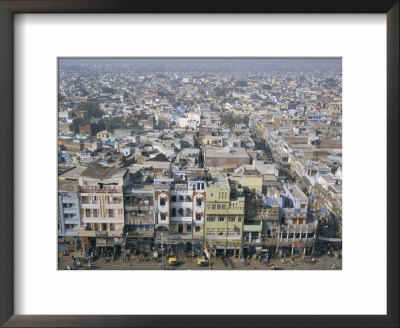 Centre Of Old Delhi, Seen From Minaret Of Jamia Mosque, Delhi, India by Tony Waltham Pricing Limited Edition Print image