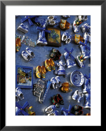 View Of Ceramic Magnet Souvenirs Of Clogs And Windmills For Sale, Amsterdam, The Netherlands by Richard Nebesky Pricing Limited Edition Print image