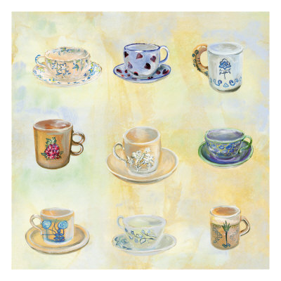 Tea Cup Collection by Elizabeth Garrett Pricing Limited Edition Print image