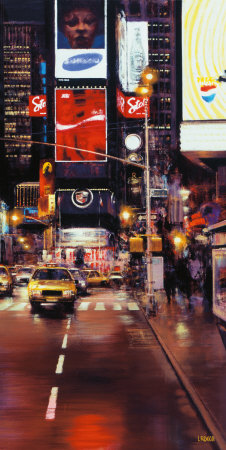Times Square At Night Ii by Luigi Rocca Pricing Limited Edition Print image