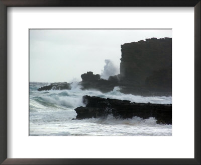 Waves Crash Onto Cliff Edges On Oahu Island, Hawaii by Stacy Gold Pricing Limited Edition Print image