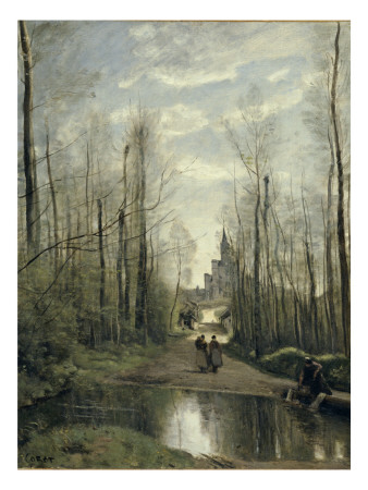 The Church At Marissel, Near Beauvais, 1866 by Jean-Baptiste-Camille Corot Pricing Limited Edition Print image