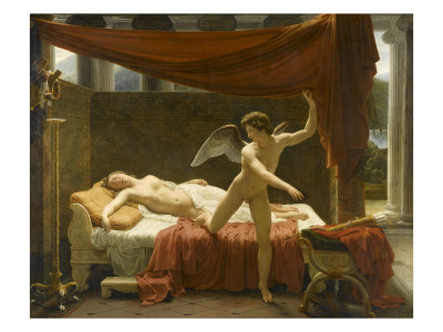 Psyche And Amor, 1817 by Francois-Edouard Picot Pricing Limited Edition Print image