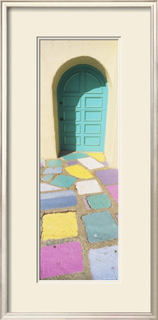 Multi-Colored Tiles In Front Of A Door, Balboa Park, San Diego, California, Usa by Panoramic Images Pricing Limited Edition Print image
