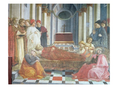 The Funeral Of St. Stephen, Detail From The Cycle The Lives Of Ss. Stephen And John The Baptist by Fra Filippo Lippi Pricing Limited Edition Print image