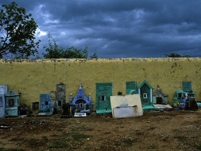 Hand Painted Graves At The Cemetery In Hoctun by Stephen Alvarez Pricing Limited Edition Print image