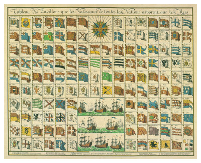 Marine: Correspondance Signals For The Day, C.1712 by Mathieu Seutter Pricing Limited Edition Print image