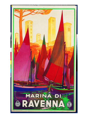 Advertising Poster For Marina Di Ravenna by Felice Giani Pricing Limited Edition Print image