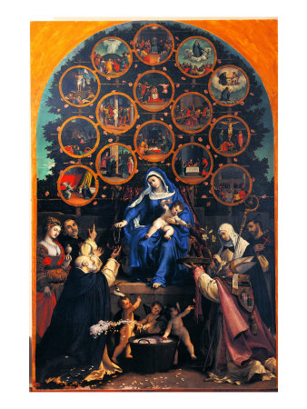 Madonna Of The Rosary (Cingoli Altarpiece) by Romanino Pricing Limited Edition Print image