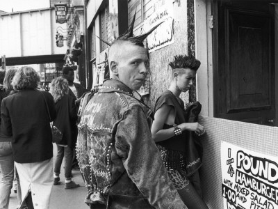 Two Punks Buy Burgers - Camden, London by Shirley Baker Pricing Limited Edition Print image