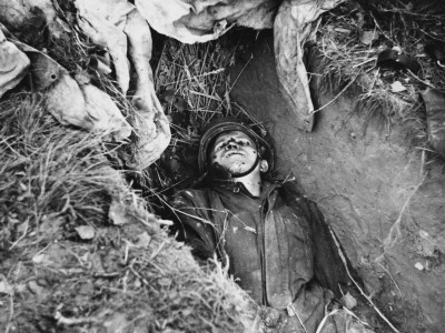 Dead German Soldier In A Shallow Grave In Huppy, France, During World War Ii by Robert Hunt Pricing Limited Edition Print image