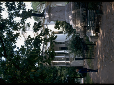 Senator Sam Ervin Standing In Front Of Courthouse And Looking Toward Statue Of Confederate Soldier by Gjon Mili Pricing Limited Edition Print image