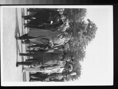 Nazi Fuhrer Adolf Hitler Leading Entourage With Goose Step And Heil Sign Beside Benito Mussolini by Alfred Eisenstaedt Pricing Limited Edition Print image