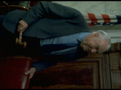 Chmn. Senator Sam Ervin Holds Gavel And Stands At Comm. Table During Senate Watergate Hearings by Gjon Mili Pricing Limited Edition Print image