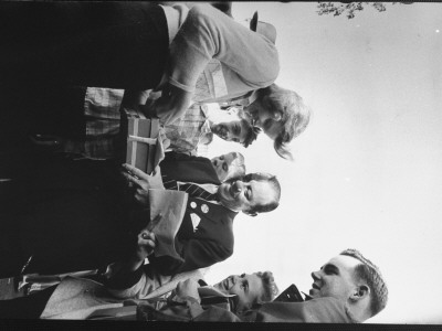 Ny Mayor Robert Wagner Signing Autographs During His Campaign Tour Through Westchester County by Alfred Eisenstaedt Pricing Limited Edition Print image