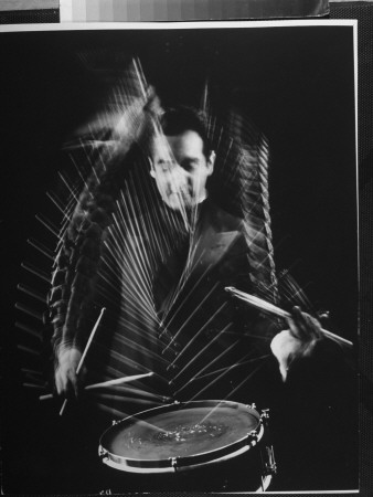 Drummer Gene Krupa Performing At Gjon Mili's Studio by Gjon Mili Pricing Limited Edition Print image