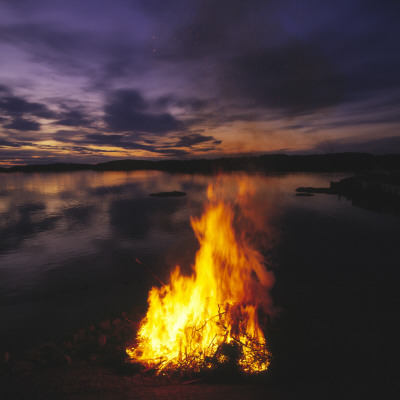 Fire On The Beach, Bohuslan, Sweden by Peo Quick Pricing Limited Edition Print image