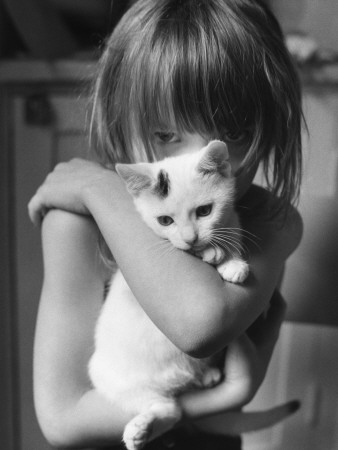 A Little Girl Holding A Kitten by Catharina Gotby Pricing Limited Edition Print image