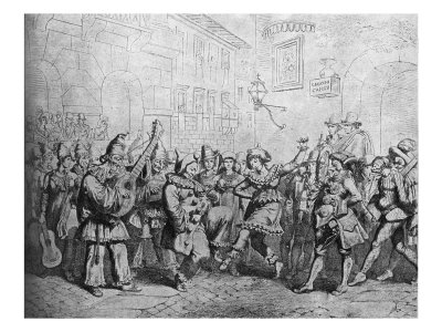 Harlequin / Arlequin At Italian Carnival 1820 by Gustave Dore Pricing Limited Edition Print image