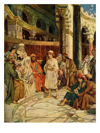The Boy Jesus At The Temple At The Age Of Twelve, Luke Ii, 41-50 by Gustave Dore Pricing Limited Edition Print image