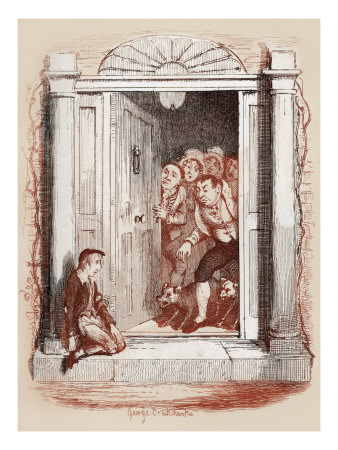 Charles Dickens 'S 'The Adventures Of Oliver Twist' : Oliver At Mrs. Maylie's Door by Hugh Thomson Pricing Limited Edition Print image