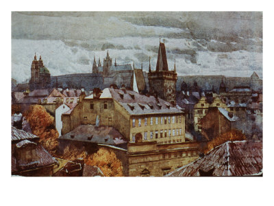 Prague, View Of Rooftops, 19Th Century by Hugh Thomson Pricing Limited Edition Print image