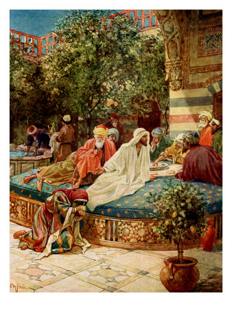 Jesus Forgives A Sinful Woman, Whilst Eating At A Pharisee's House, Luke Vii 11-16 by Gustave Doré Pricing Limited Edition Print image