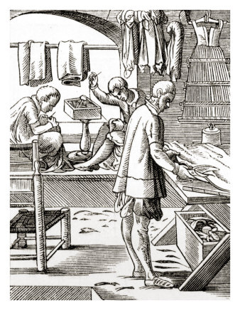 Tailor In His Workshop, 16Th Century by William Hole Pricing Limited Edition Print image